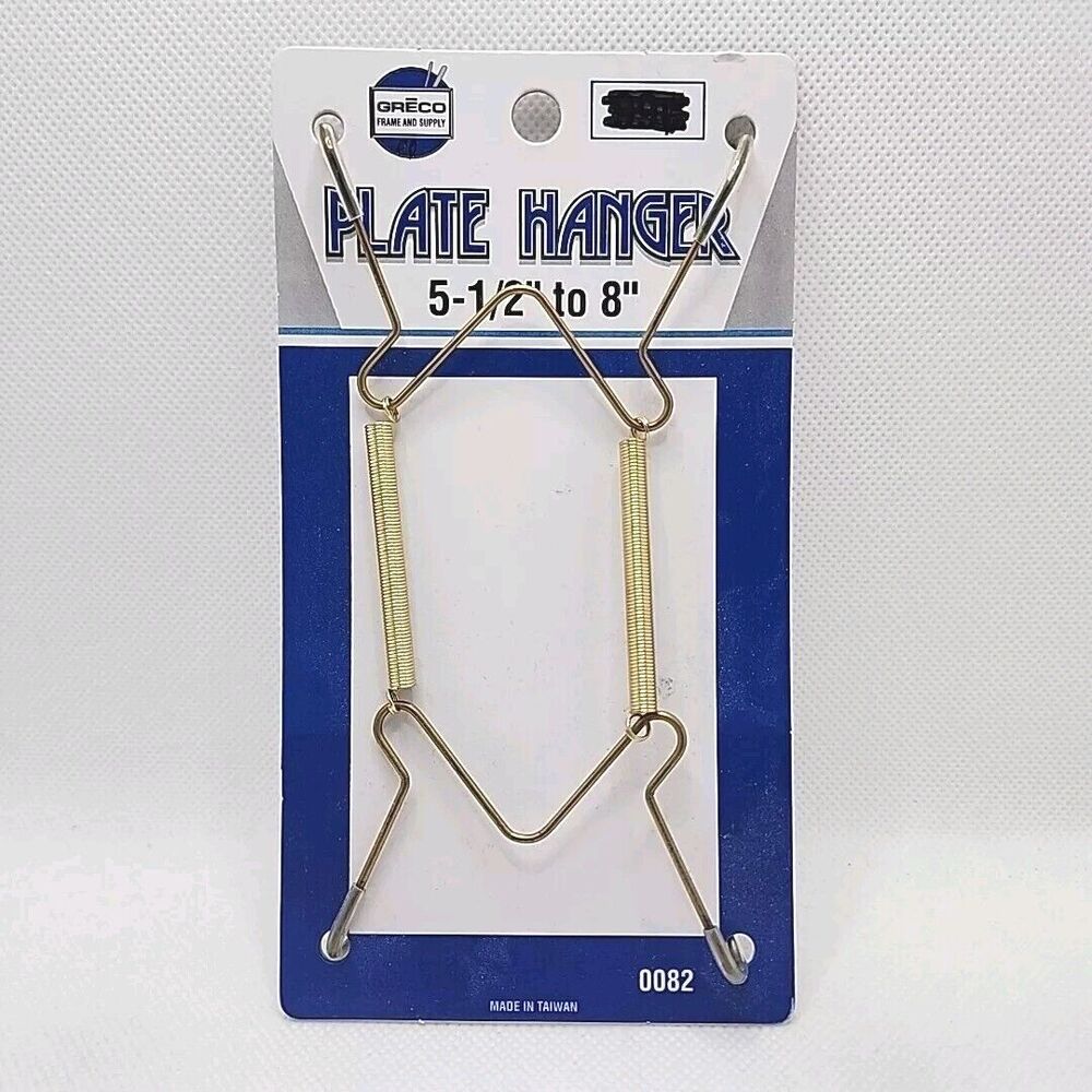 Vintage Greco Frame & Supply 4-grip wire plate wall hanger for 5 1/2"-8" plates